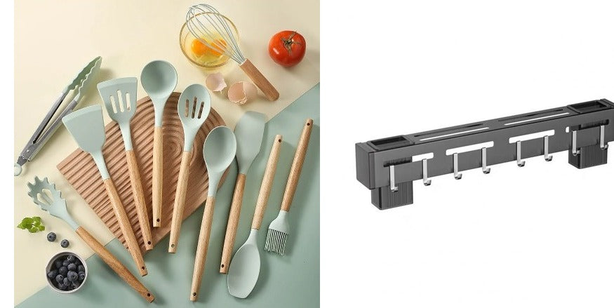 KIT ORGANIZADOR DE UTENSILIOS Y CUCHARONES DE COCINA